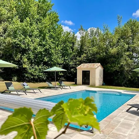Au Calme A Litout, Piscine, Clim, 10 Personnes, Proche St Emilion *