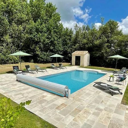 Au Calme A Litout, Piscine, Clim, 10 Personnes, Proche St Emilion Villa Minzac