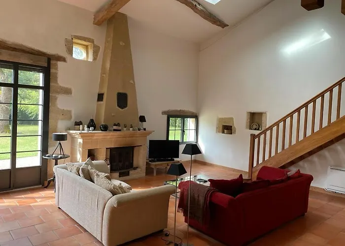 Villa Au Calme A Litout, Piscine, Clim, 10 Personnes, Proche St Emilion *