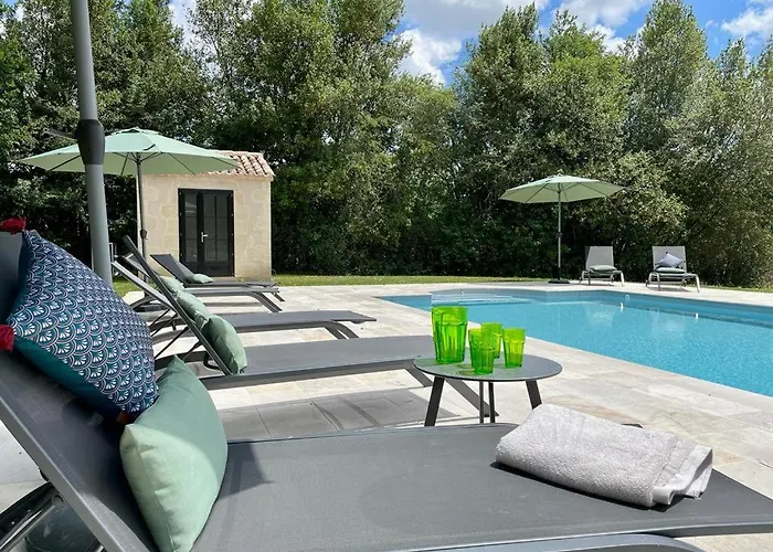 Au Calme A Litout, Piscine, Clim, 10 Personnes, Proche St Emilion Villa *